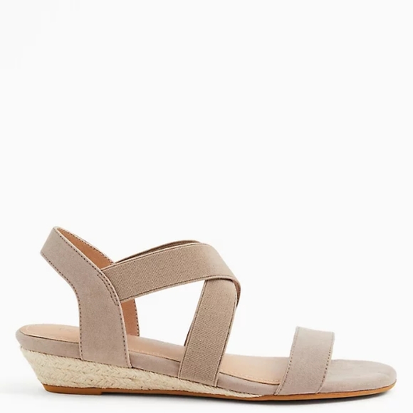 Torrid || 8 Taupe Stretch Slingback Wedge - Picture 5 of 6